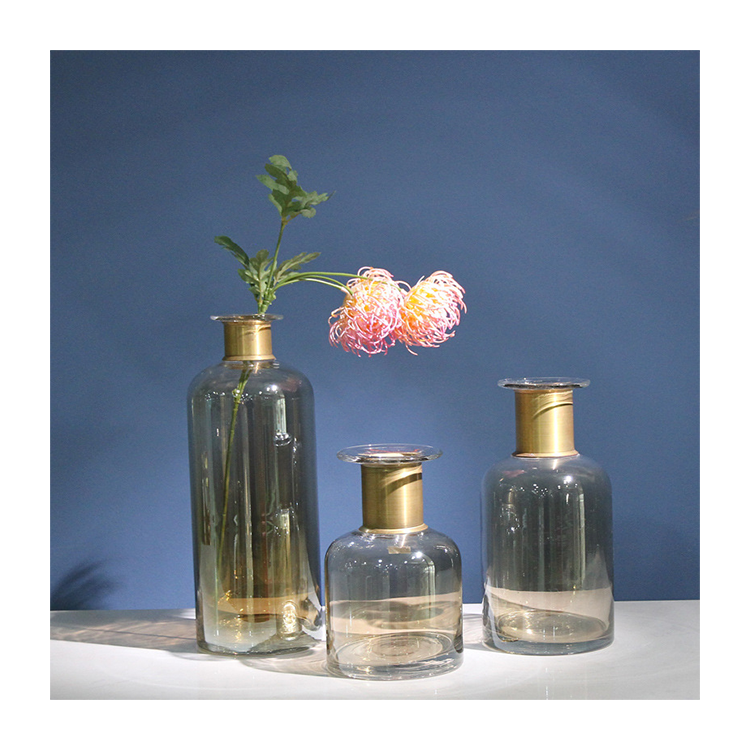 Высококачественная ваза для домашнего декора в античном стиле, Минималистичная декоративная стеклянная ваза для цветов