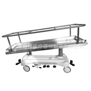 Chariot de transfert hydraulique en acier inoxydable RD-802 pour morgue, capacité de 900 lb, chariot d'hôpital - Product Image 1