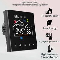 Module de capteur de température intelligent rectangulaire avec double sortie relais, thermostat sans fil WiFi, contrôleur mural pour économie d'énergie