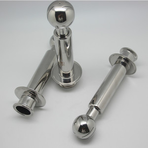 Bola pulverizadora de acero inoxidable sanitaria CIP personalizada, Bola de limpieza rotativa de doble abrazadera TCD de 1/2 "a 2" de diámetro de bola de 40mm a 76mm,