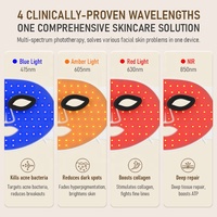 Masque facial LED personnalisé, laser 8500nm 630nm, 4 couleurs, thérapie par lumière rouge, masque facial pour salon de beauté