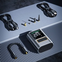 Nouveau compresseur d'air portable 12V, gonfleur de pneus, moniteur de pression, matériau ABS, jauge de pression numérique, batterie 4000mAh, urgence
