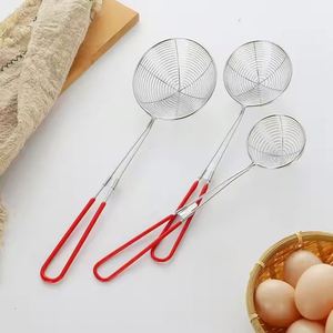 Modern Stainless Steel <b>Colanders</b> Strainers with Silicone Handle Oil Skimmer <b>Metal</b> Kitchen Ladles Drain Basket Strainer Food Home - Product Image 3