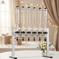 Ensemble de distributeurs de parfum de table minimalistes en argent avec bouteilles de 375 ml, présentoir de bar à parfums pour mariages et magasins de détail