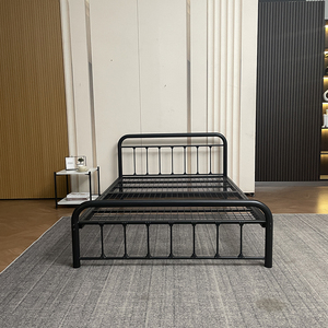 Modern Easy Assembly Portable Twin King Size Frame Metal Load-bearing <b>Bed</b> Frame for Bedroom - Product Image 3