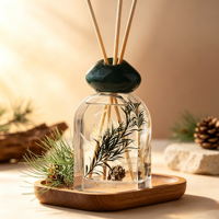 Diffuseur d'arômes en verre écologique de luxe avec bâtonnets séchés, sans parabène, sans alcool, parfum frais longue durée, purificateur d'air