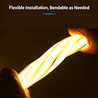Bande LED COB 220V en silicone haute tension, étanche, sans points sombres, découpable toutes les 10 cm, pour éclairage décoratif intérieur/extérieur, IP65