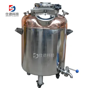 Chinese manufacturer small red copper distiller boiler with man hole still pot for gin rum winskey vodka wine