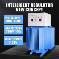 Régulateur de tension à induction triphasé CA 310V/380V/450V, stabilisateur immergé dans l'huile, cuivre SVC 100 KVA 50/60Hz numérique
