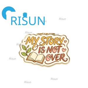 Al por mayor, personalizados: Pins con citas inspiradoras positivas, Pins motivacionales con memes bonitos, Broches y Pins de esmalte metálicos divertidos con temática de salud mental - Product Image 3