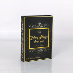 Boîte à couvercle et fond noirs durables avec bordure dorée pour cartes à jouer, <span class=keywords><strong>jeu</strong></span> <span class=keywords><strong>de</strong></span> cartes <span class=keywords><strong>Lenormand</strong></span> <span class=keywords><strong>de</strong></span> luxe doré magique - Product Image 1