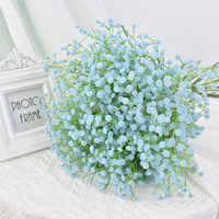 Bunga Baby Breath Plastik Buatan Tiruan Simulasi Tinggi Gypsophila Batang Bunga Buatan Tangan untuk Dekorasi Vas Pernikahan