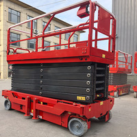 Plateforme de travail aérienne électrique mobile en acier légère et compacte, avec pieds pliables, hauteur de plateforme de 4 à 22 m, élévateur automatique, économie d'énergie