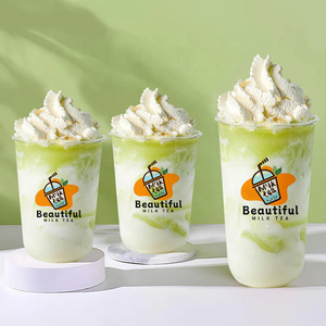 Vaso plástico PET desechable con logotipo personalizado transparente de 12 14 16 18 24 oz con tapas para beber en frío - Product Image 2