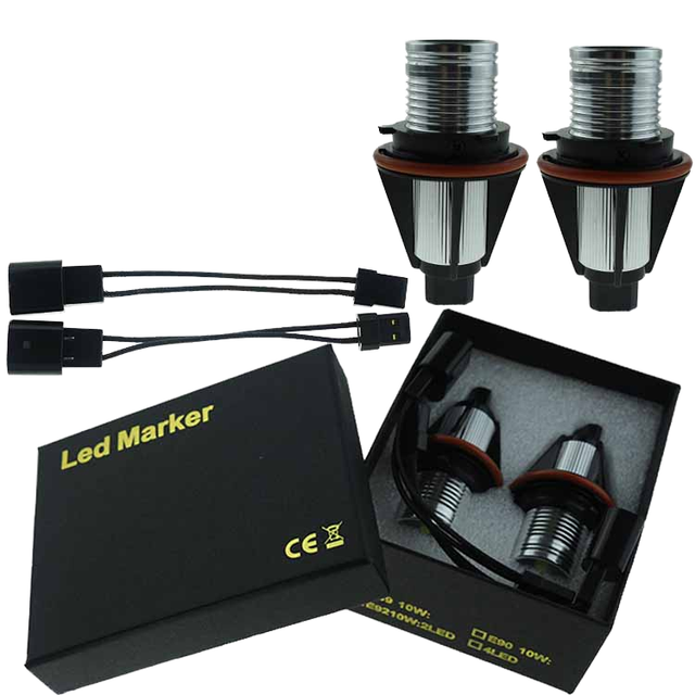 White Blue Red 10W LED Error Free LED Angel Eyes Marker Light Bulb DRL Fog Lamp for E39 E60 E61 E63 E83 E87 X5 M5