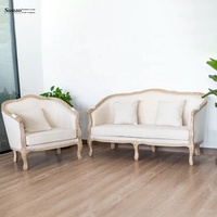 Meubles de salon luxueux et modernes, canapé en tissu lin 2 places, meubles de salon pour mariage