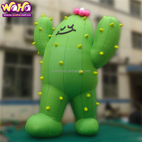 Hauteur 4.5m cactus gonflable géant de dessin animé de cactus gonflable pour la décoration d'événements