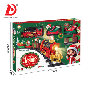 HUADA Navidad Música Aerosol Tren Eléctrico Pista Coche Juguete Niño Traje Simulación de Alta Velocidad Ferrocarril Niños Retro Tren de Vapor Juguetes - Product Image 6