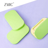 Palette de maquillage vide 5 compartiments vert macaron pour fards à paupières, correcteur de sourcils et blush en plastique pour filles