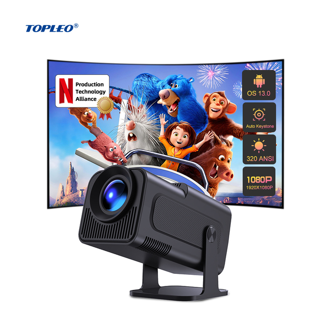 Topleo Portable Android 13 Projector Hd 4k Video Smart Home Lcd 1080p Home Theater Mini Led Headlight Ntv Hy320 Projector