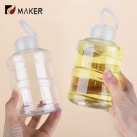 Bouteille jetable en PET sans BPA, écologique et recyclable, de 300 ml, 500 ml, 700 ml, 1000 ml (1 L), pour mini-seau, thé au lait, eau minérale, soda