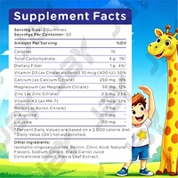 Kindergroeisupplementen Gummies Calcium Magnesium Zink Fruit smaak ODM Fabrikant Aangepaste Verpakking 60 Gummies