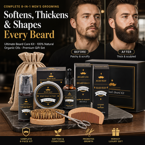 <span class=keywords><strong>Kit</strong></span> per la <span class=keywords><strong>Cura</strong></span> della <span class=keywords><strong>Barba</strong></span> Naturale con Etichetta Privata OEM ODM, Set Nutriente per la <span class=keywords><strong>Cura</strong></span> della <span class=keywords><strong>Barba</strong></span> con Detergente e Olio per la Crescita per Uomo - Product Image 1
