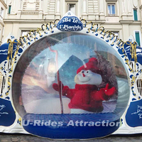 Noël Bonhomme De Neige Thème Ballon Gonflable Blow-Up Globe De Neige pour Yard Party Célébration Décoration Boule Ornement