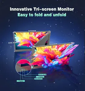 15.6 Ba di động màn hình nhà máy ODM thiết kế Extender IPS 1080P đôi xách tay máy tính xách tay màn hình cho màn hình kép hiển thị