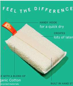 जैविक कपास एक्सफोलिएट बॉडी स्क्रबर फिर से उपयोग करने योग्य एक्सफोलिएटर उपकरण और दैनिक त्वचा देखभाल दिनचर्या के लिए - Product Image 2