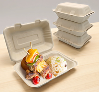 G9 15% de réduction – Contenant alimentaire jetable biodégradable en amidon de maïs, boîte à lunch, vaisselle, ensemble de dîner, emballage en pulpe de bagasse