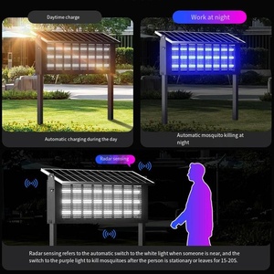<span class=keywords><strong>Mata</strong></span> <span class=keywords><strong>Mosquitos</strong></span> Solar con Sensor de Radar para Jardín, Terraza, Césped, Impermeable para Exteriores - Product Image 4