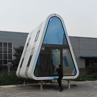 Casa Contenedor de Acero de Dos Pisos, Alojamiento Triangular, Entrada a Punto Turístico, Campamento, Habitación de Hotel al Aire Libre, Móvil