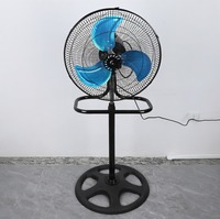 Ventilateur sur pied en métal de 18 pouces, 3 vitesses, haute vitesse, pour la maison, la chambre à coucher, le salon