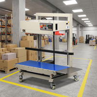 Scelleuse verticale à hauteur réglable pour sachets en plastique, machine de thermoscellage continu pour sacs d'emballage en PE et aluminium de grande taille