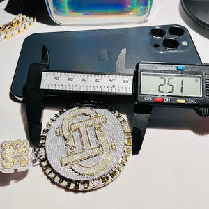 Perhiasan Hip Hop Rappers 925 perak murni liontin foto Vvs Moissanite berlapis emas Vvs Ename 3d Kustom es keluar liontin - Product Image 4