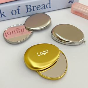 Biểu Tượng Tùy Chỉnh Nhỏ Gọn Trang Điểm Gương Phong Cách Hiện Đại Kim Loại Cầm Tay Thủ Công Có Thể Gập Lại Du Lịch Kẽm Hợp Kim Chết Đúc OEM Khuyến Mại - Product Image 2