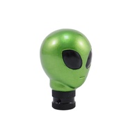 Pommeau de levier de vitesse vert citron vert Alien UFO en alliage d'aluminium JDM pommeau de vitesse de voiture 8cm pommeau de vitesse voitures manuelles pour remplacement de voiture