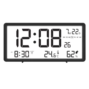 Hot Sale Buy Small Electronic Digital Alarm Temperature LCD Clock Calendar With Day and Date