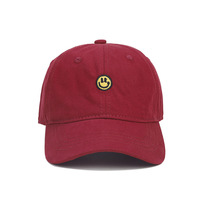 Topi bisbol anak-anak baru penjualan laris 17 pilihan warna topi katun desain wajah tersenyum Formal untuk promosi memancing musim semi
