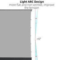 Écran de projection électrique HaoMing 100" 150", écran ALR PET Crystal 16:9 à levage au sol avec télécommande pour projecteur UST