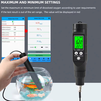 Pena Detektor Digital Pintar Tipe Elektroda Presisi, Pengukur Oksigen Terlarut untuk Akuarium, Kolam, Akuakultur