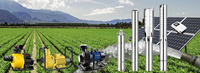 Pompe solaire submersible DC 2 CV 1500 W, pompe à eau profonde à énergie solaire pour l'agriculture