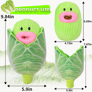 Kohl-Schnüffelspielzeug für Hunde Langlebiges Umweltfreundliches Nylon Interaktives Leckerli-Puzzle Plüsch Fütterungs-Quietschspielzeug für Training Mittelgroß - Product Image 5