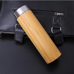 2025 Bouteille <span class=keywords><strong>Thermos</strong></span> en Bambou de Haute Qualité 450ml/ 500ml, Écologique, Gravée au Laser, Gourd Gourde en <span class=keywords><strong>Bois</strong></span> - Product Image 3