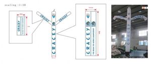 Parfait pour toute entreprise, impression de logo personnalisé, Air Dancer rouge et bleu pour la publicité - Product Image 5