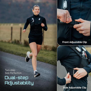 Custom Lightweight Adjustable Strap Neoprene BPA Water Bottle Phone Storage Hydration Running Vest Jogging <strong>Bag</strong> - Product Image 5