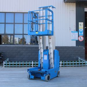 कारखाने मूल्य पोर्टेबल इलेक्ट्रिक ऑटो हाइड्रोलिक एल्यूमीनियम मिश्र धातु डबल मैस्ट लिफ्ट टेबल हवाई कार्य मंच हवाई कार्य मंच - Product Image 2