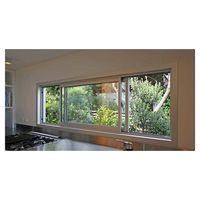 Fenêtre coulissante en PVC durable sur mesure, double vitrage, profilés en verre transparent pour maison
