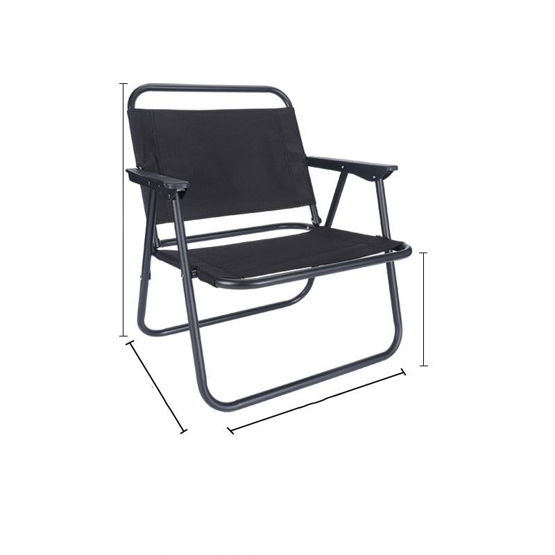 Round tube medium black chair